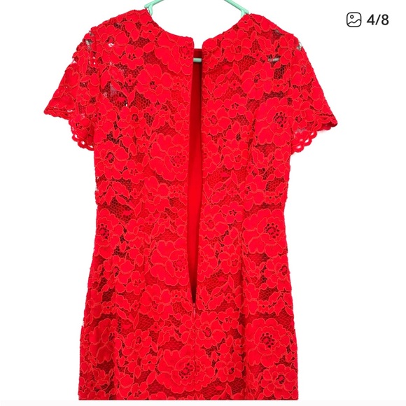 Red lace mini dress - Picture 9 of 11